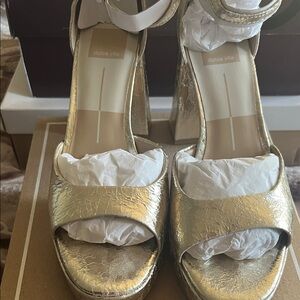 Dolce Vita Metallic Gold Heels